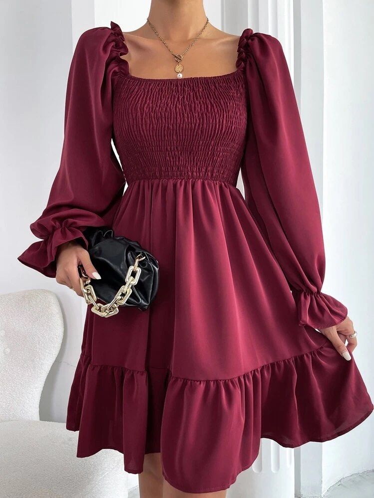 SHEIN Red Dress (Category: Dresses) located in Las Pinas. Submitted by sellerkjb (Listing ID 1461798519, Image 1). Description: BRAND NEW From SHEIN bale I think Medium to Large.