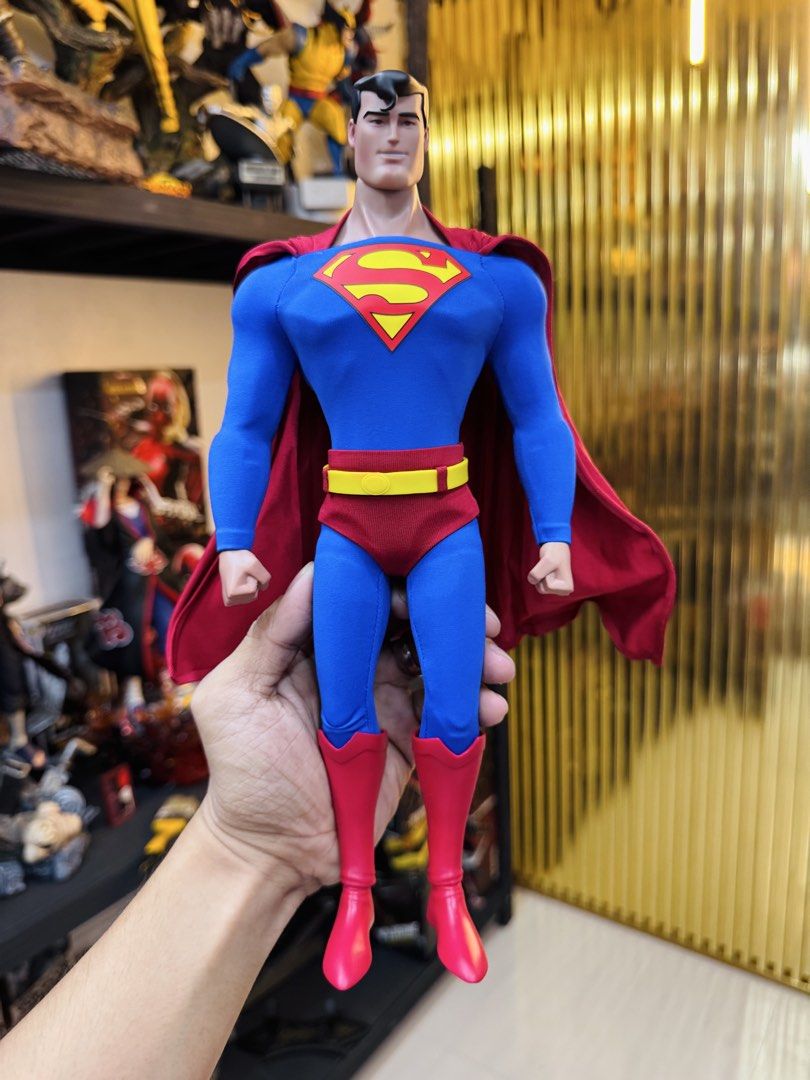 S-HERO - Superman Animated Version 1:6 (Category: Figurines & Statues) located in Paranaque City. Submitted by icko007 (Listing ID 1461812881, Image 2). Description: S-HERO - Superman Animated Version 1:6 -With 3 Head -Wired Cape -Base Stand -Anternate Hands Condition Bib no issue complete Price: 8999 Last Price Automatic ignore Tatawad! No Rush Shipping /Dibs now pay now Location Paranaque Payment Gcash/Bpi Shipping Lalamove/Lbc Buyers Risk / Fe