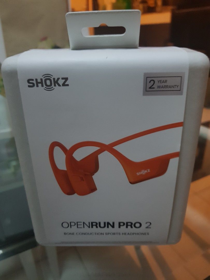 Shokz headset (Category: Wearables & Smart Watches) located in San Mateo. Submitted by wellhomes (Listing ID 1461915358, Image 1). Description: - Shokz OpenRun Pro 2 - Bone Conduction Sports Headphones - Stay aware of your surroundings - Comfortable and lightweight design - Ideal for sports and workouts - Includes 2-Year Warranty.
