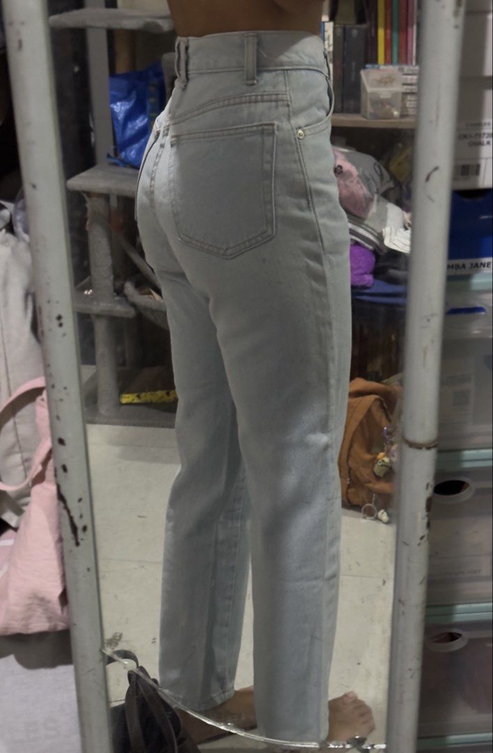 size 24 jeans (Category: Jeans) located in Marikina City. Submitted by alexandra_00 (Listing ID 1461915560, Image 2). Description: no brand womens jeans high waist for size reference I am 5'2.