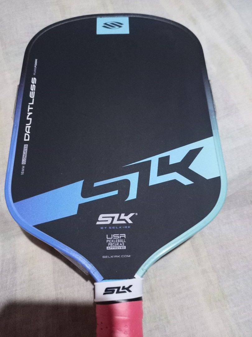 SLK DAUNTLESS PICKLEBALL PADDLE (Category: Other Sports Equipment and Supplies) located in Bacoor. Submitted by joromoto18 (Listing ID 1461870540, Image 2). Description: For sale original preloved pickleball paddle Bought last july lang Still in good condition Selling as is lang din po Selkirk Dauntless pickleball paddle 5,800 pesos only Fixed mura na yan Hanap iba if kulang po budget Pass sa tawad Nagpalit lang ko ng bagong paddle Pick up only c
