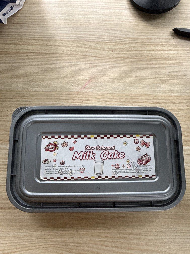 Slow Rebound Squishy Milk Cake (Category: Infant Playtime) located in Manila. Submitted by nikowole (Listing ID 1461835625, Image 1). Description: Brand New CLEAN SLOW REBOUND Scented like Milk Cake Bread Comes with original box.