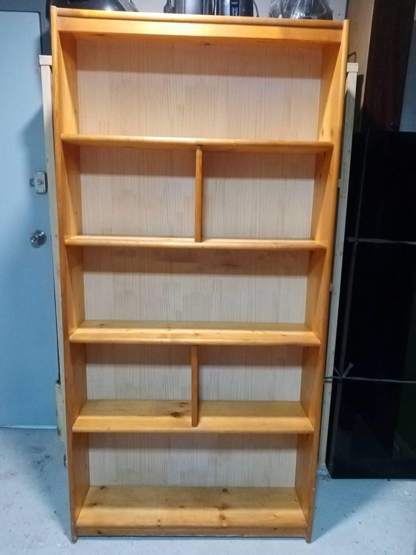 Solidwood Bookshelf Display Rack (Category: Shelves, Cabinets & Racks) located in Malabon City. Submitted by aven25 (Listing ID 1461943197, Image 2). Description: Solidwood Bookshelf Display Rack Size: 90 x 23 x 181cm Height Good Condition No issue Ready to Use.