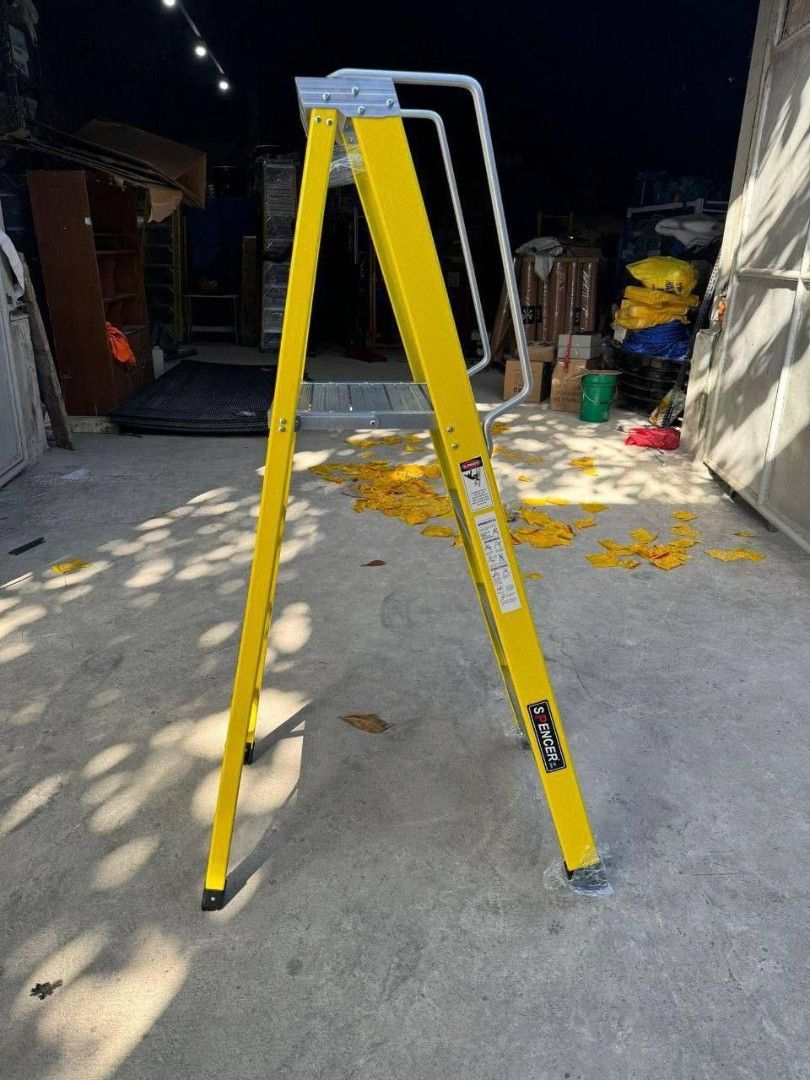 Spencer Platform Ladder (Yellow) (Category: Industrial Equipment) located in Imus. Submitted by oscarlegaspi92 (Listing ID 1461885734, Image 2). Description: Spencer Platform Ladder (Yellow) 4 Steps - 6FT 5 Steps - 7FT 6 Steps - 8FT 7 Steps - 9FT 8 Steps - 10FT 10 Steps - 12FT 12 Steps - 14FT 14 Steps - 16FT.