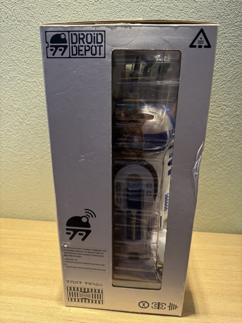 Star Wars R2-D2 Interactive Remote Control Droid with Serving Tray (Category: Remote Control Toys) located in Manila. Submitted by kuroshirooreo (Listing ID 1461870278, Image 3). Description: - Interactive R2-D2 droid with remote control - Features a detachable serving tray - Dome activates accessories - Includes light and sound effects - Droid Depot from Disneyland USA.
