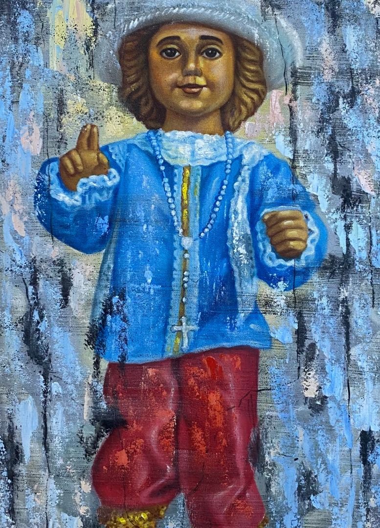 Sto. Niño - Fernando B. Sena (Category: Art & Prints) located in Taguig. Submitted by drybrushgallery (Listing ID 1461852717, Image 3). Description: Sto. Niño Fernando B. Sena, 2025 Acrylic and Oil on Canvas Artwork Dimension: 28" x 20" with Certificate of Authenticity PM FOR INQUIRY 0917 565 2917.