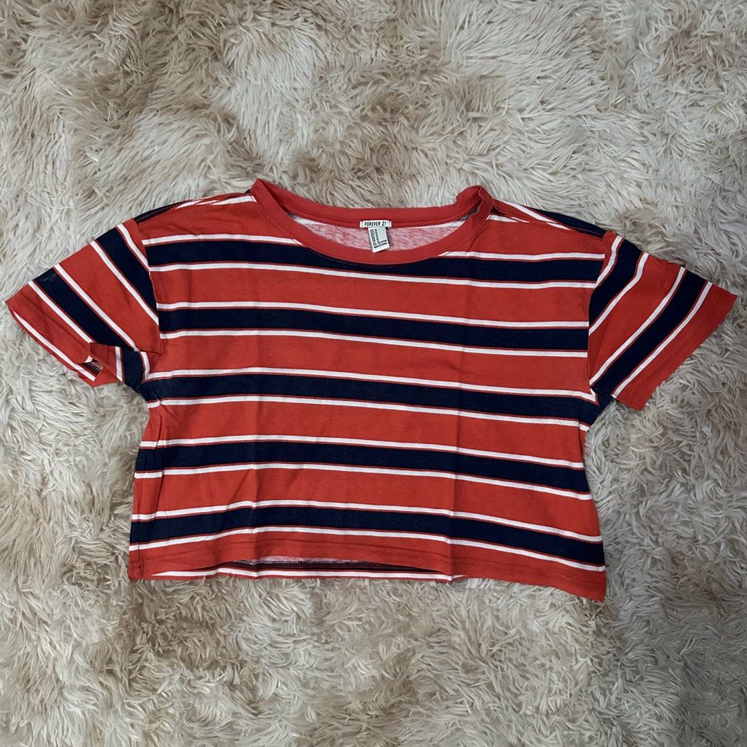 Striped Retro Cropped Shirt (Category: Shirts) located in Cainta. Submitted by tooonico (Listing ID 1461934682, Image 1). Description: RFS: Decluttering MOP: GCash/Maya/Maribank/UB .
