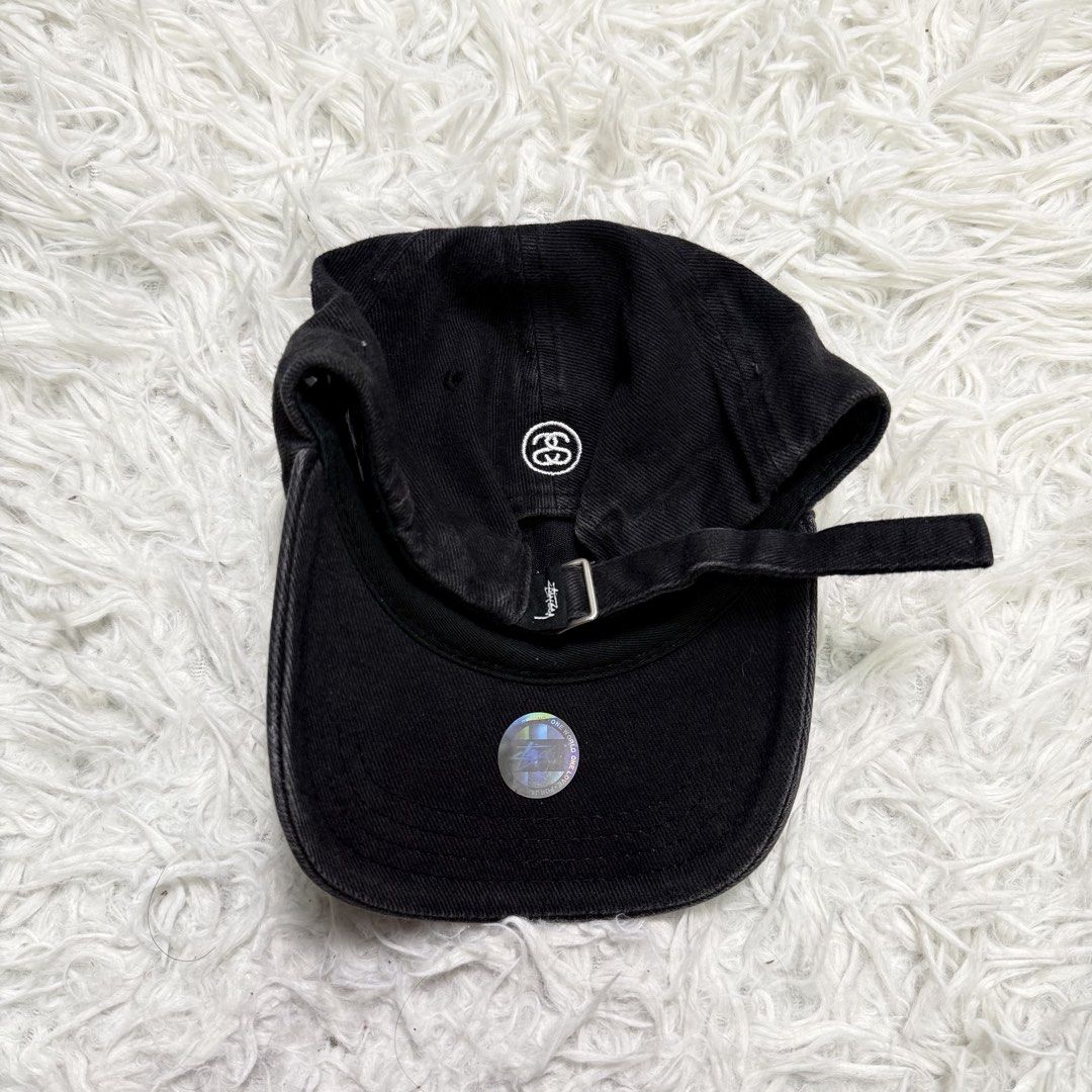 Stussy (Category: Caps & Hats) located in Baguio. Submitted by sellingtonshop (Listing ID 1461847190, Image 3). Description: r47. Stussy script logo acid washed canvas cap Size: OSFA Condition: very good Issue: signs of wear Mine: 780 Steal: 880 Grab: 980.