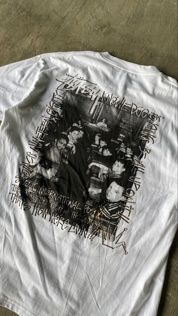Stussy knowledge rare Authentic (Category: Tshirts & Polo Shirts ) located in Manila. Submitted by genggeng316 (Listing ID 1461811356, Image 1). Description: Stussy knowledge Color rate:9/10 Conditions:9/10 Dimes:22.5x29.
