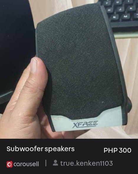 SUBWOOFER SPEAKERS (Category: Other Home Appliances) located in Quezon City. Submitted by true.kenken1103 (Listing ID 1461982379, Image 3). Description: Subwoofer with speakers and controller Power on okay pero mejo grounded Stocked and Last used months ago pa. wala na po time itest equipment Buy at your own risk Pick up or delivery at your own expense As is where is Rfs: Decluttering Need funds Location: New Manila quezon city.