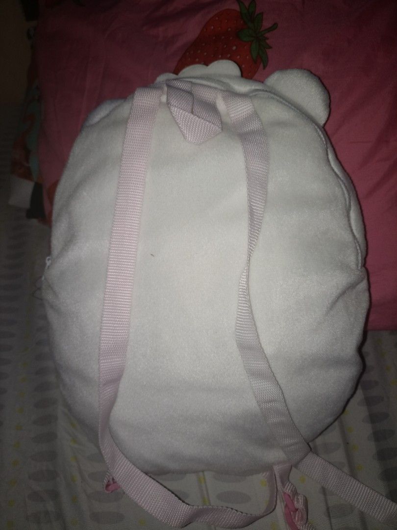 Sumikko Backpack plush (Category: Backpacks) located in Manila. Submitted by milkyorbit (Listing ID 1461881792, Image 2). Description: Sumikko backpack for 450 pesos. BRAND: Amuse MOP: G-cash MOD: J&T.