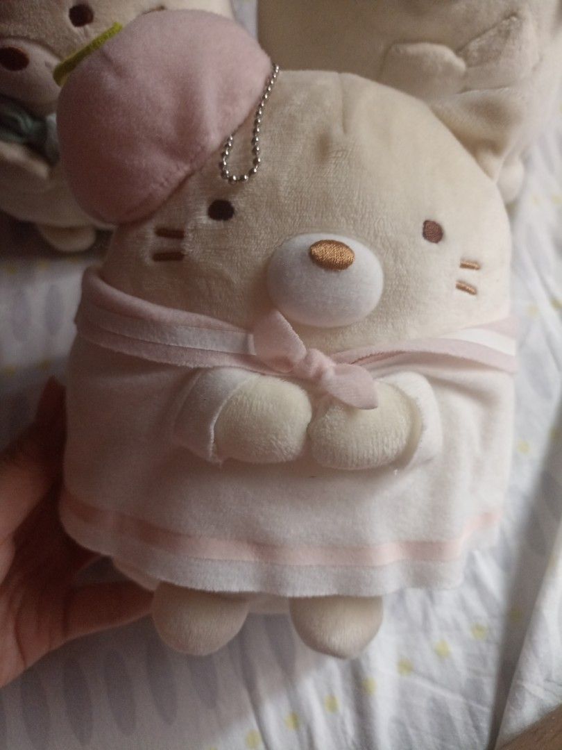 Sumikko nekko bundle (Category: Plushies & Soft Toys) located in Manila. Submitted by milkyorbit (Listing ID 1461870378, Image 2). Description: Nekko plush 3 for 500 pesos. -All has Etiketa -1 plush needs wash MOP: G-cash MOD: J&T.