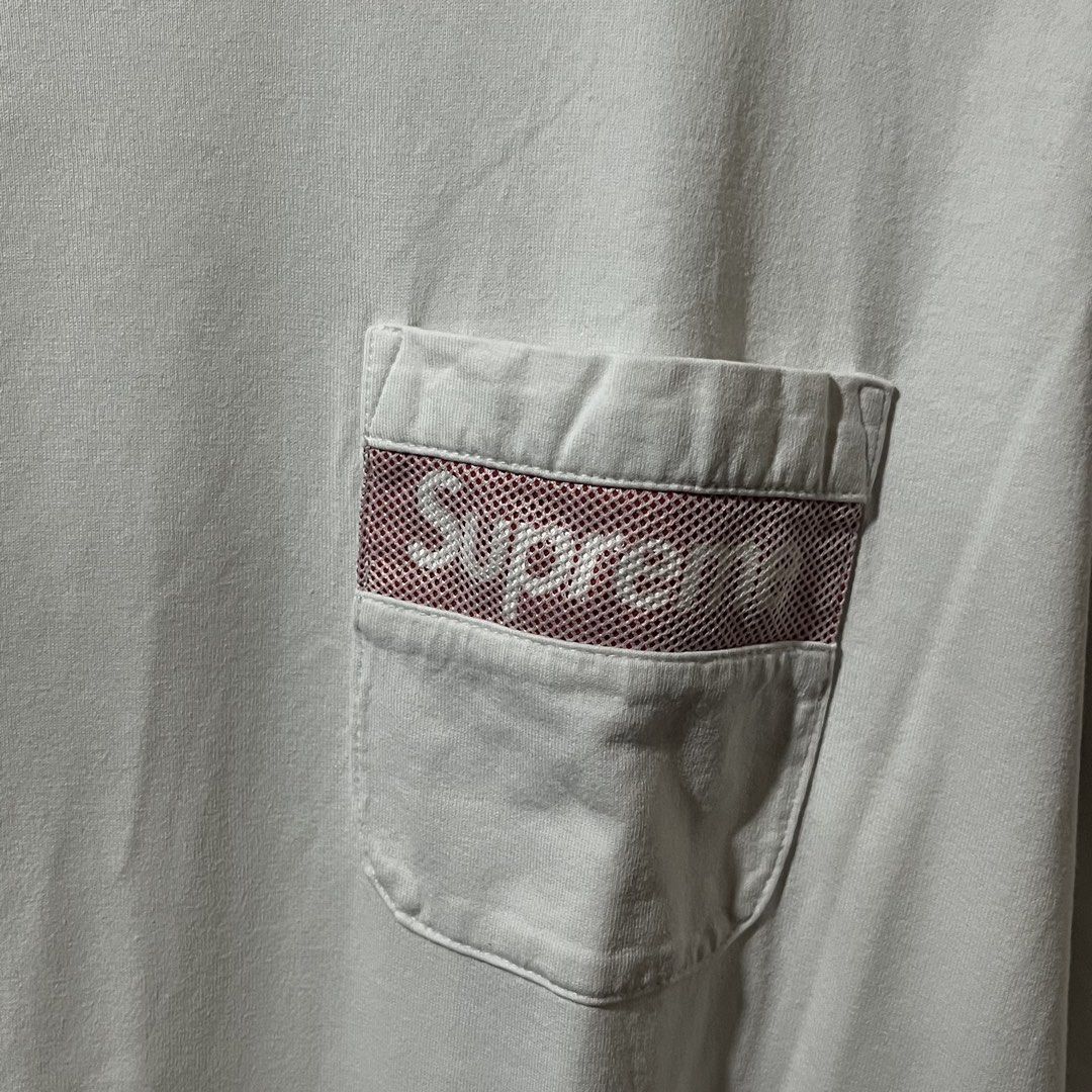 SUPREME MESH STRIPE POCKET TEE (Category: Activewear) located in Naga. Submitted by goodfinds_only.v1 (Listing ID 1461863147, Image 2). Description: FOR SALE -SUPREME MESH STRIPES POCKET TEE SIZE:LARGE MEASUREMENS WIDTH:24 INCHES LENGTH:30 INCHES COLOR RATE:10/10 EXCELLENT CONDITION NO FLAWS DM ME TO PURCHASE! LOCATION:NAGA CITY BICOL.