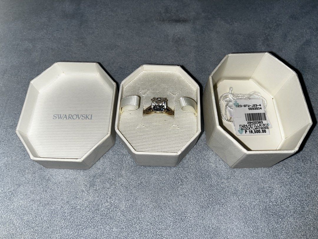 Swarovski Stilla Ring - 7.5 size (Category: Rings) located in Manila. Submitted by xbnfco (Listing ID 1462014780, Image 3). Description: SWAROVSKI Stilla Ring Size 7.5 Bought in Swarovski Glorietta RFS: No use for it anymore. Original Price: 18,500.