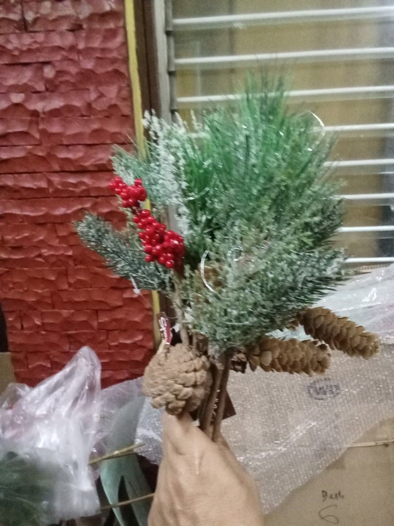 Take all 8 Pineleaves w/cones (Category: Other Home Decor) located in Rizal. Submitted by ellengreen18 (Listing ID 1461971705, Image 3). Description: Mall Pullout MOP: Gcash only Sf for buyer's account Delivee thru Lalamove,Grab or JNT.