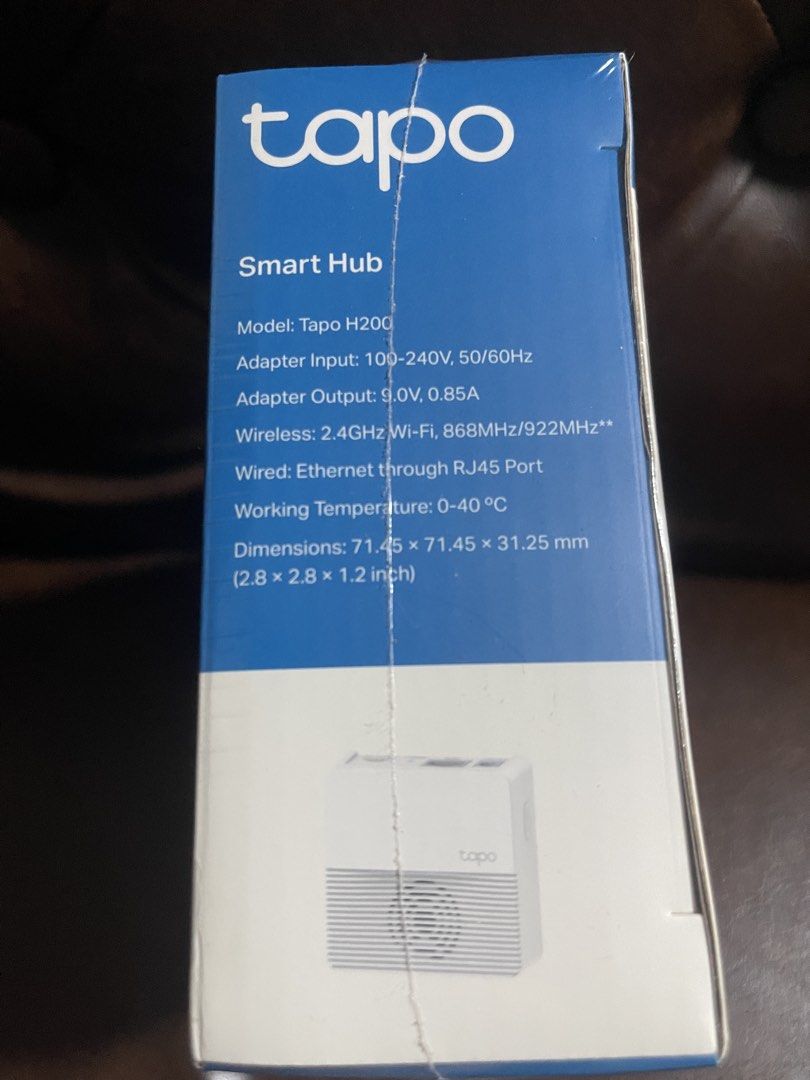 Tapo H200 Smart Hub (Category: Looking For) located in Malabon City. Submitted by charlize.ph (Listing ID 1461804686, Image 2). Description: - Brand: Tapo - Model: H200 Smart Hub - Connects up to 64 Tapo Smart Devices (buttons, sensors, cameras, video doorbells) - Supports microSD card slot (up to 512 GB) - Wireless and Wired networking options - Can function as a Smart Alarm & Chime with 19 built-in ringtones - Sleek, modern white design - Works