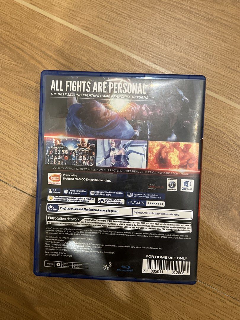 Tekken 7 PS4 Game (Category: PlayStation) located in Digos. Submitted by nasosaaa (Listing ID 1461976860, Image 2). Description: - Tekken 7 for PlayStation 4 - Features all iconic fighters - Includes epic cinematic story mode - Comes with game disc and case - Does Not Actually Require PsVR.