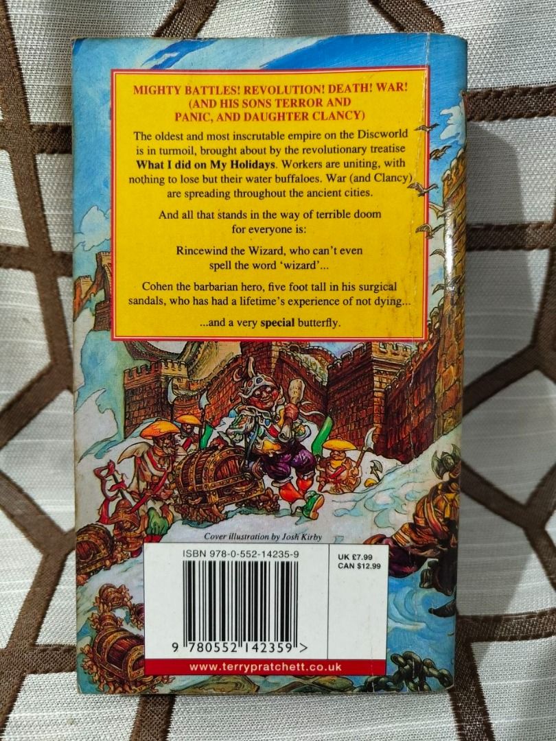 Terry Pratchett's Interesting Times: A Discworld Novel (Category: Storybooks) located in Quezon City. Submitted by daaibustamante17 (Listing ID 1461896881, Image 3). Description: - Terry Pratchett's Interesting Times - A Discworld Novel - Features the iconic cover art - A great addition to any fantasy book collection.
