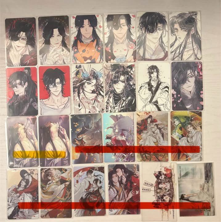 TGCF FMGS (Category: Art & Prints) located in Manila. Submitted by aki990 (Listing ID 1462020876, Image 1). Description: tgcf fmgs — ₱550 ALL; ₱20ea — PRIO take all — red line r from tgcf manhua vol 2 (taobao ver) — yellow line r lenticular card — 3rd pic freebies (magnetic bookmark & hcxl pcs) — prio payo; 2 days reservation — jnt, ggx & sdd — can send more pics/vids via dm.