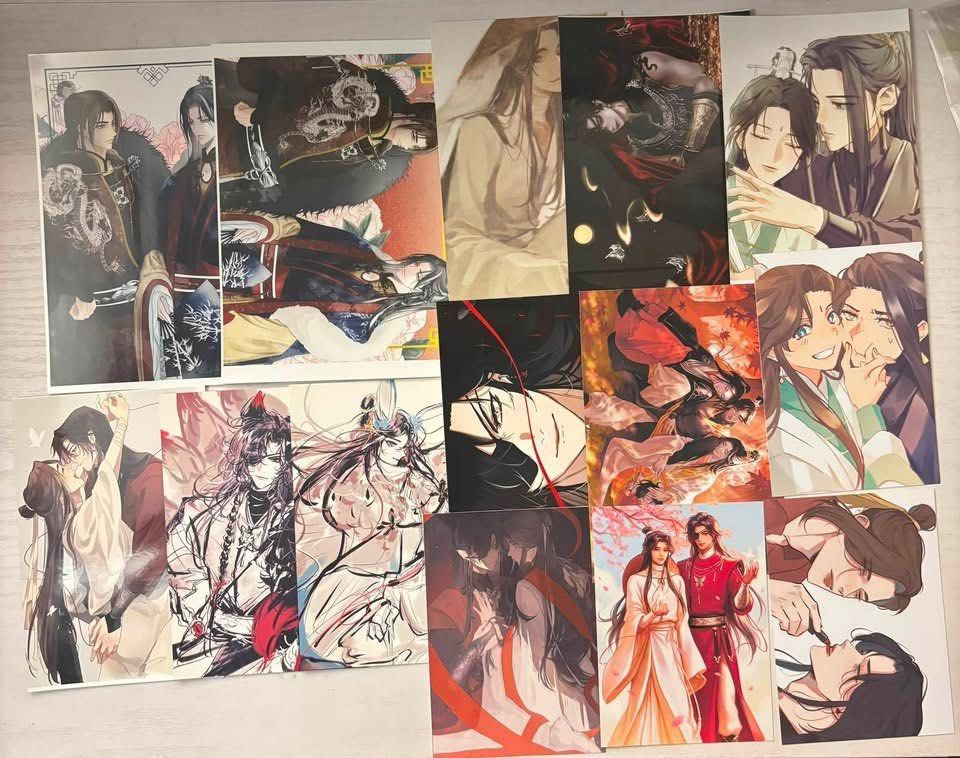 TGCF FMGS (Category: Art & Prints) located in Manila. Submitted by aki990 (Listing ID 1462020876, Image 2). Description: tgcf fmgs — ₱550 ALL; ₱20ea — PRIO take all — red line r from tgcf manhua vol 2 (taobao ver) — yellow line r lenticular card — 3rd pic freebies (magnetic bookmark & hcxl pcs) — prio payo; 2 days reservation — jnt, ggx & sdd — can send more pics/vids via dm.