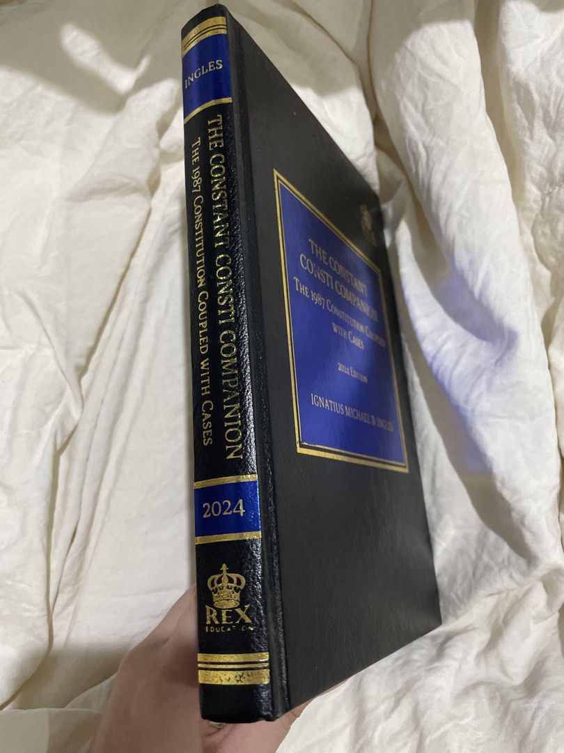 The Constant Consti Companion by Ingles (Category: Textbooks) located in Manila. Submitted by everafters (Listing ID 1461999854, Image 2). Description: - The Constant Consti Companion 2024 Edition by Atty Michael Ingles (Ateneo law professor) - highlighted til page 31 - no writings - manila location .