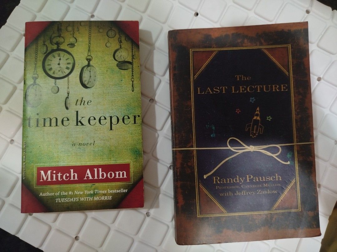 The Time Keeper & The Last Lecture (Category: Storybooks) located in Paranaque City. Submitted by kaceys_closet (Listing ID 1461895364, Image 1). Description: - Get both for only P190 - 'The Time Keeper' by Mitch Albom (Paperback) - 'The Last Lecture' by Randy Pausch (Paperback) - Great for readers who enjoy thought-provoking stories.