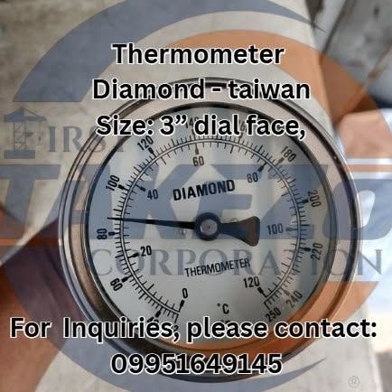 Thermometer Diamond - taiwan Size: 3" dial face, (Category: Home Improvement Tools & Accessories) located in Manila. Submitted by 09171479278_elsie. (Listing ID 1461865328, Image 1). Description: Thermometer Diamond - taiwan Size: 3" dial face,.