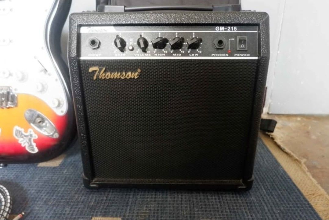 Thomson Sunburst Stratocaster Bundle (Amplifier, Overdrive Pedal, etc.) (Category: Musical Instruments) located in Manila. Submitted by kobsdr (Listing ID 1461870384, Image 3). Description: Thomson Sunburst Stratocaster Electric Guitar Bundle 100% Working Inclusions: Thomson Amplifier Gig Bag JOYO Ultimate Drive Pedal Pedal Power Supply Cable RFS: College Funds Issue: Signs of usage.
