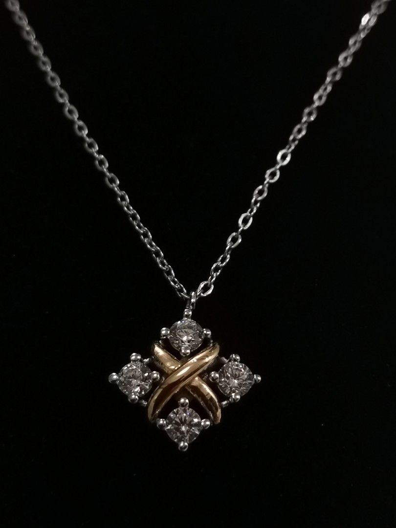 Tiff & Co Inspired Necklace (Category: Necklaces) located in Daet. Submitted by olipili_naturals (Listing ID 1461978900, Image 1). Description: ✨ TIFF-Stamped Pendant Necklace Elegant 4-stone design with gold-tone detail and sparkling accents. 💰 ₱1,200 🚚 FREE SHIPPING ₱1,000+ 📍 Daet, Camarines Norte 📩 PM to order..