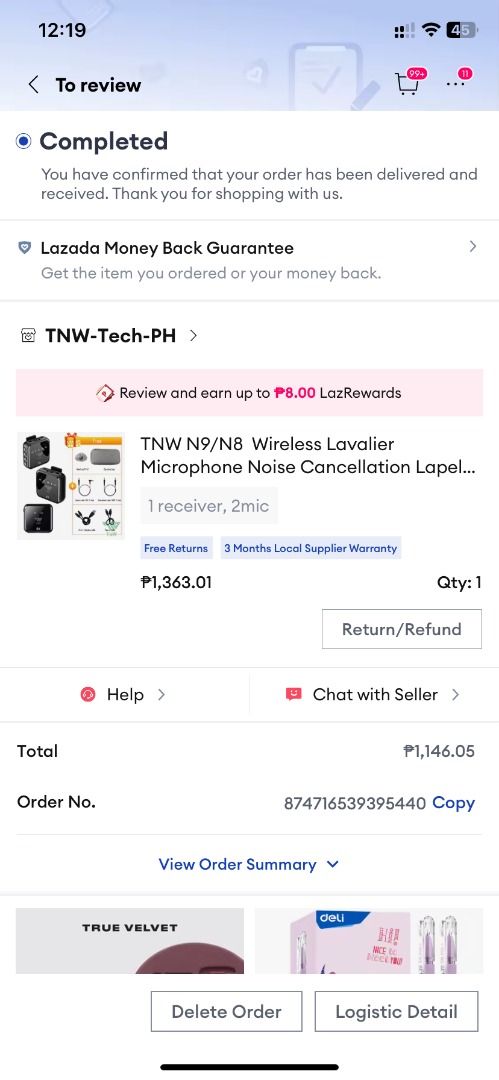 TNW N9/N8 Wireless Lavalier Microphone (Category: Microphones) located in Santa Rosa. Submitted by emzcrz (Listing ID 1461946812, Image 2). Description: FS TNW Wireless Mic 2 Transmitters for 600 - 1 transmitter needs to be fully charged before turning on, other transmitter no issues - Pwede ikabit sa phone (type c / type c to lightning dongle available but not tested), may audio jack din - Has noise cancellation feature - Usable with bluetooth b