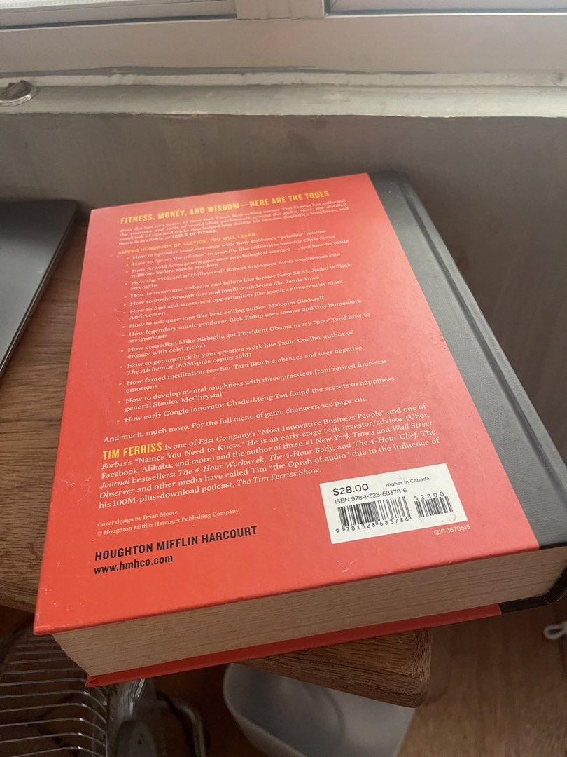 Tools of Titans by Tim Ferriss (Category: Storybooks) located in Manila. Submitted by royalfalcon_223f06 (Listing ID 1461880454, Image 2). Description: - 'Tools of Titans' by Tim Ferriss - Discover tactics, routines, and habits of billionaires, icons, and world-class performers. - Ideal for anyone seeking self-improvement. - Published by Houghton Mifflin Harcourt..