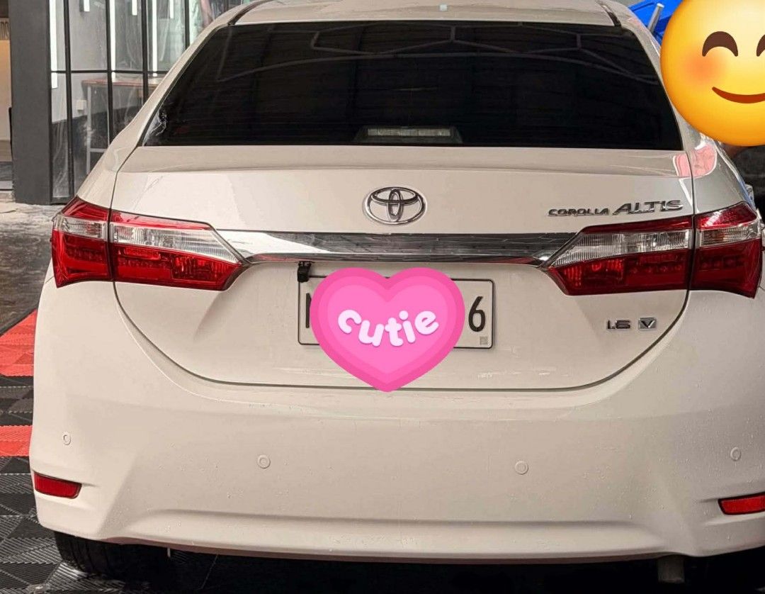 Toyota Corolla Altis 1.6 (A) (Category: Used Cars) located in Cavite. Submitted by karlmartianoliva01 (Listing ID 1461863465, Image 3). Description: Toyota altis 1.6 V 2017 model Automatic transmission Complete orig papers/docs 87k orig mileage Registered until june 2027 Pearl white Ice cold aircon Intact interiors Thick tires Newly pms Sept./14/2026 (change oil and filter) Tire 225/45/R18, (2024 production date) Advanti racing wheel Front and re