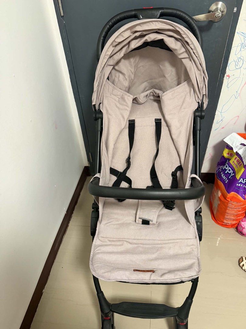 TREK Lightweight Baby Stroller (Category: Strollers) located in Pasig City. Submitted by tintin.v1 (Listing ID 1461911787, Image 1). Description: - Lightweight and easy to carry for travel - Folds compactly for convenient storage - Adjustable harness ensures child's safety - Canopy provides ample shade - Smooth-rolling wheels for easy maneuverability - Ideal for parents who are always on the go - Note: Minor scuffs on frame and wheels from normal