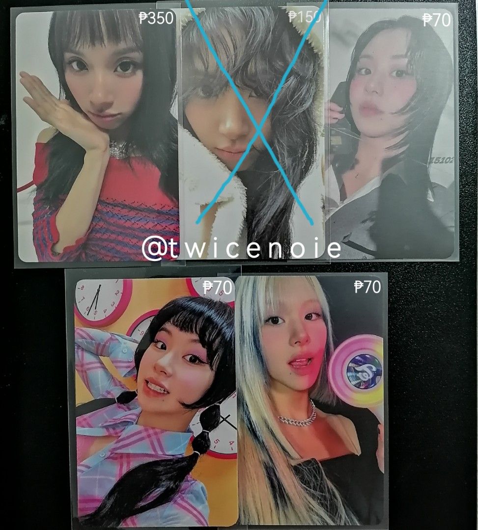 TWICE Chaeyoung Photocards (Category: K-Wave Merchandise) located in Caloocan City. Submitted by noellist (Listing ID 1442501390, Image 1). Description: wts lfb ph twice photocards —prices on pic, can tingi all except strategy nemo spc —payo/1 week dop w /dp —GCash/Maya/Maribank —J&T only —reply/dm to claim! —x sensi, impatient —chae bear ❎​ t. tw nayeon jeongyeon momo sana jihyo mina dahyun chaeyoung tzuyu ot9 ny jy mm sn jh mn dh cy ty with you