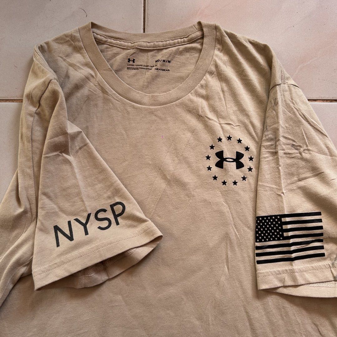 Under armour shirt 🔥 (Category: Activewear) located in Jinoba-an. Submitted by eegiboy (Listing ID 1461862147, Image 3). Description: Wts: Under armour freedom shirt size medium dimes: 20/28 Excellent condition issue: washable stain 550plussf Dm me if interested thankyou.