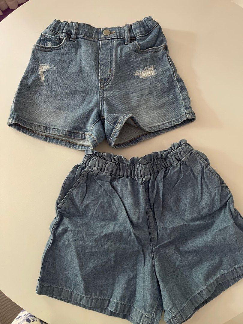 Uniqlo denim shorts bundle set (Category: Babies & Kids Fashion) located in Sorsogon. Submitted by comfortbeforestyle (Listing ID 1461843464, Image 1). Description: SORSOGON | J&T.