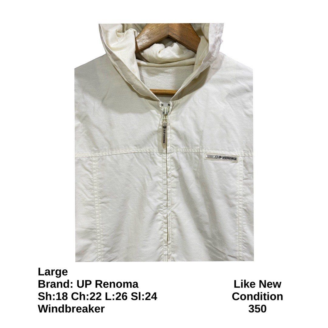 UP Renoma Light Hoodie Jacket (Category: Coats, Jackets and Outerwear) located in Bulacan. Submitted by rlemonfashionshop (Listing ID 1461922815, Image 2). Description: Premium Class Quality Items. Actual Item on Photo with Good/Mint Condition. Message us for inquiries, more information and confirmation. Wash before wearing. Thank you so much..