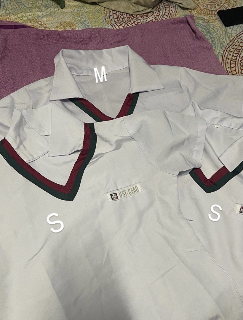 UST CFAD Women’s Type A Uniform (SMALL & MEDIUM) (Category: Shirts) located in Quezon City. Submitted by persehauls (Listing ID 1461909194, Image 2). Description: - (SMALL) have ONE (1) pc! 350 php. was bought at orig price mismo sa ust for 550 pesos. - (MEDIUM) have ONE (1) pc! 400 php. was also bought at orig price for 575 pesos. - RFS: shifted schools + will never wear it again + sayang nakatambak lang here - these type A uniforms were only us