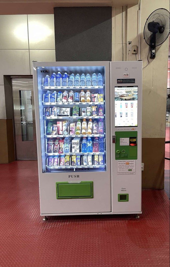Vending Machine (Category: Everything Else Others) located in San Juan City. Submitted by kriszy_coo (Listing ID 1461833906, Image 1). Description: TCN vending machine with cash and coin system. 2023 Refrigerator works good Wifi to monitor sales. Updated bill and coin acceptor, only a few months old. Compressor fan replaced 6 months ago. Bottom trays repainted RFS: Replaced with 2 smaller units in the same space Machine location is in San Juan Ci