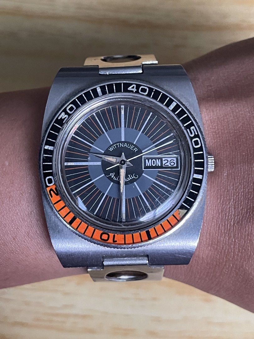 Vintage Wittnauer Diver (Category: Men's Watches) located in Taguig. Submitted by tester1x (Listing ID 1461817394, Image 1). Description: Vintage Wittnauer Diver Automatic 1970s Swiss Made Funky ‘ Seiko Colaboration 37.5mm Replacement bracelet.