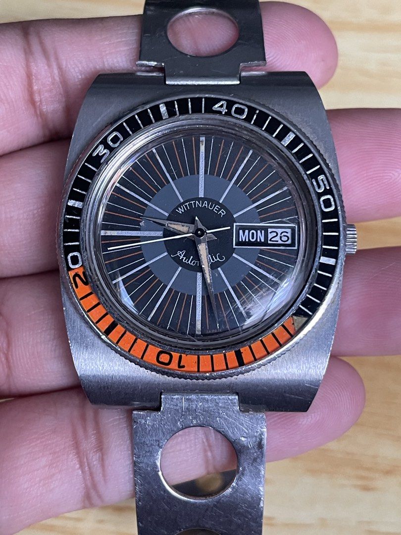 Vintage Wittnauer Diver (Category: Men's Watches) located in Taguig. Submitted by tester1x (Listing ID 1461817394, Image 2). Description: Vintage Wittnauer Diver Automatic 1970s Swiss Made Funky ‘ Seiko Colaboration 37.5mm Replacement bracelet.