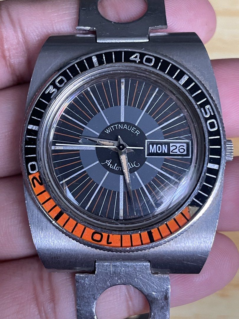 Vintage Wittnauer Diver (Category: Men's Watches) located in Taguig. Submitted by tester1x (Listing ID 1461817394, Image 3). Description: Vintage Wittnauer Diver Automatic 1970s Swiss Made Funky ‘ Seiko Colaboration 37.5mm Replacement bracelet.
