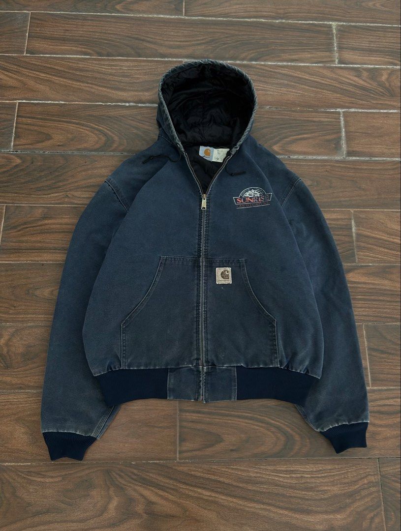 Vintage Carhartt JQ283 Active Jacket Dated 1996 (Category: Coats, Jackets and Outerwear) located in Calamba. Submitted by draynade (Listing ID 1461872535, Image 1). Description: Vintage Carhartt JQ283 Active Duck Jacket Insulated Lined warm Measurements: Width chest - 27.5 Length top to bottom - 28.5 Sleeve - 26.5 Item Description: Minor fade, fade patch, minor scratch, & minor stain Calamba Laguna loc.