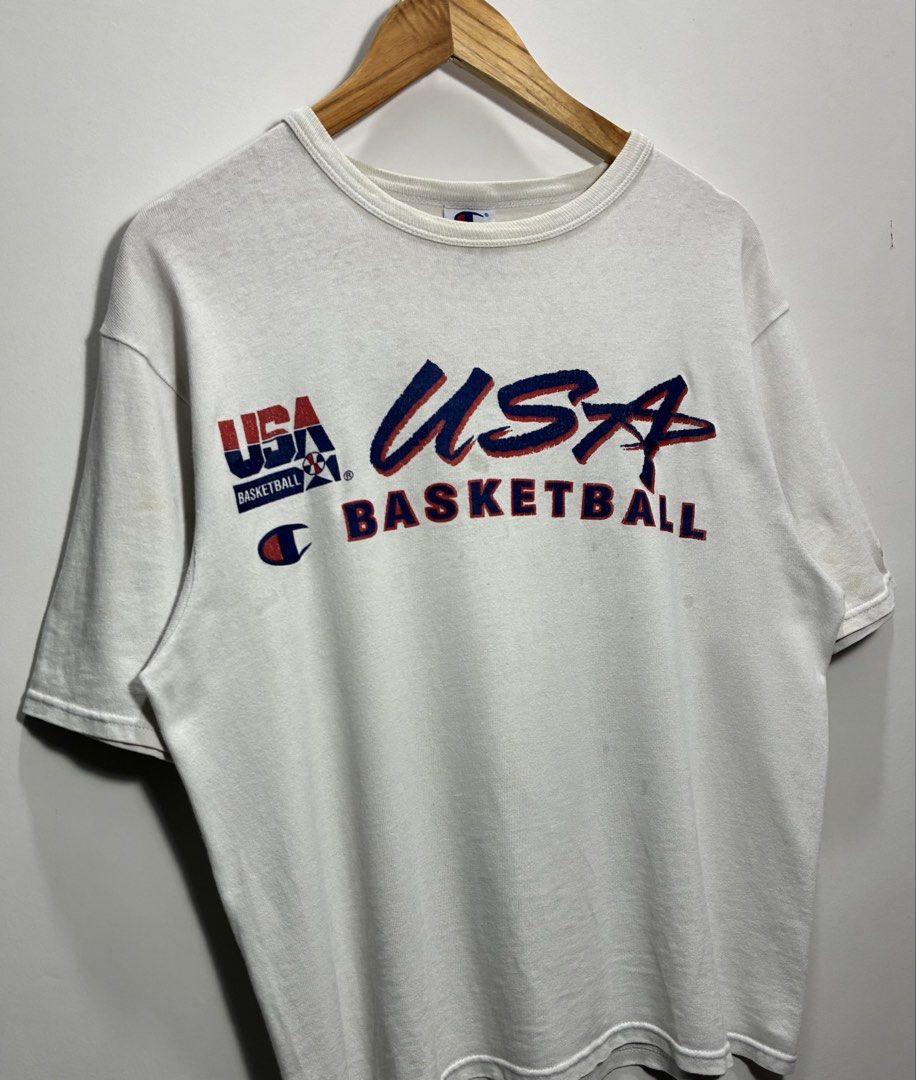 VINTAGE CHAMPION USA DREAM TEAM (Category: Tshirts & Polo Shirts ) located in Manila. Submitted by egayfinds420 (Listing ID 1461949191, Image 2). Description: VINTAGE CHAMPION USA DREAM TEAM 😍🥶 EXCELLENT CONDITION COLOR RATE 9.5/10 OR BETTER MEDIUM BOXY 23 x 25 .