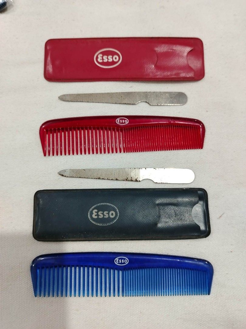 VINTAGE ESSO CLIP POCKET COMB (Category: Stationery & School Supplies) located in Quezon City. Submitted by warmgem.dde5c0 (Listing ID 1461816911, Image 1). Description: Vintage Esso Advertising Clip Pocket Comb with Vinyl Sheath Case complete set with Nail File Price: 400 each.