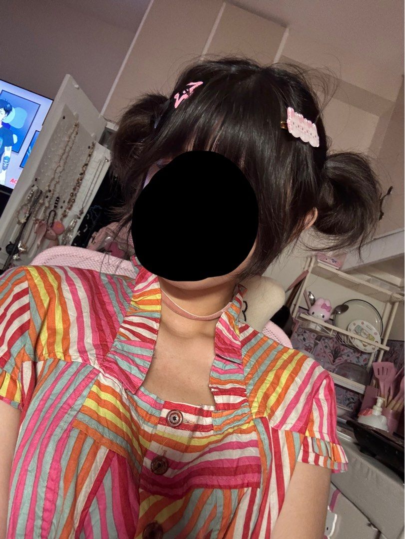 Whimsy Rainbow Milkmaid Blouse | Whimsical (Category: Blouses) located in Kalibo. Submitted by risellrika (Listing ID 1461985756, Image 2). Description: rfs: dont use / decluttering size small!.