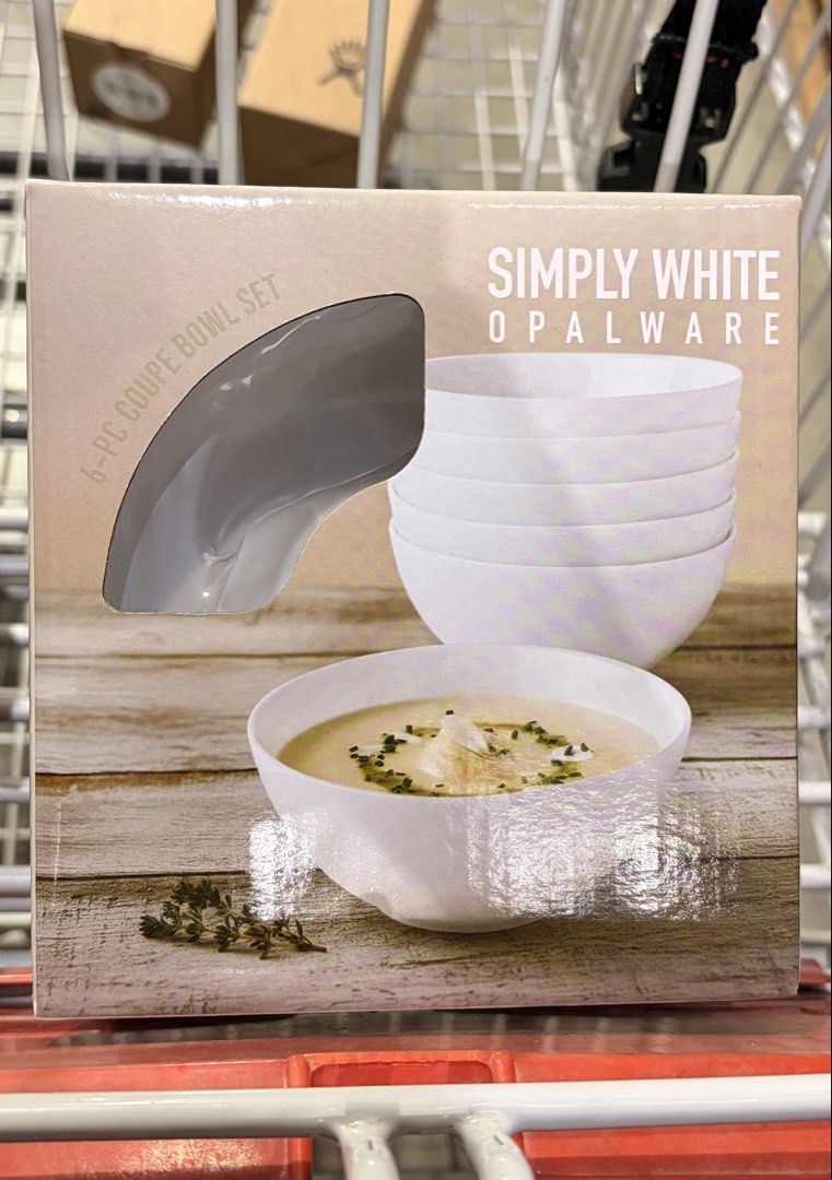 WHITE BOWL — OPALWARE (Category: Vases & Decorative Bowls) located in Makati City. Submitted by sophiajoyb (Listing ID 1461883863, Image 1). Description: SIMPLY WHITE OPALWARE 6BOWL SET ✅ BRANDNEW FROM S&R ✅ BOX & SET ✅ MICROWAVE SAFE ✅ pick-up/delivery location: near MRT MAGALLANES.
