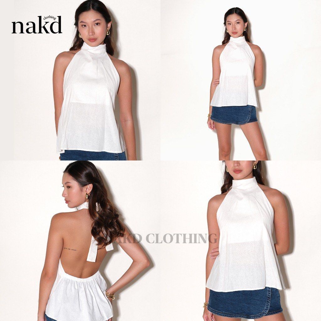 White Halter Neck Top (Category: Sleeveless) located in Mandaluyong City. Submitted by boopiefinds (Listing ID 1461981036, Image 1). Description: .
