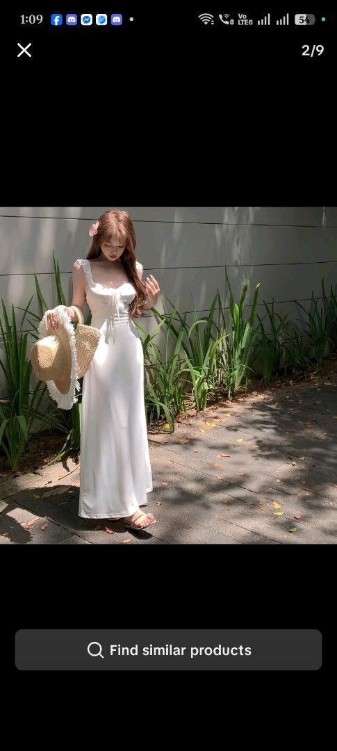 White Maxi Dress with Tie Front and Ruffle Straps (Category: Dresses) located in Manila. Submitted by angelic.clot (Listing ID 1461906565, Image 1). Description: - Flowy white maxi dress - Tie-front detail - Cute ruffle straps - Light and airy fabric - Ideal for summer days or beach vacations - Looks great with sandals and a straw hat.