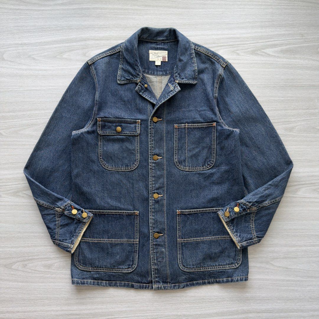 WHO.A.U Denim Chore Jacket (Category: Coats, Jackets and Outerwear) located in Zamboanga. Submitted by timelytreasuresthrift (Listing ID 1461810818, Image 2). Description: WHO.A.U Denim Chore Jacket Excellent Condition Actual measurements (Inches): 30.5 Length 21.5 Armpit to armpit 17 Shoulder 25.5 Sleeve Php 1,800 + sf.